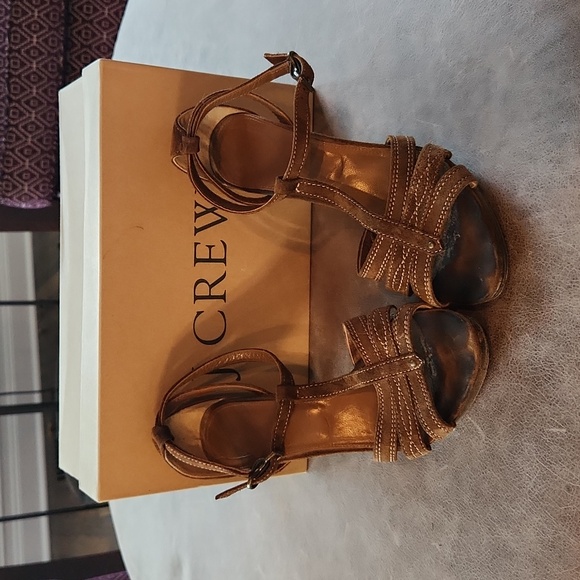 JCrew Holden Suede Stacked Heels Size 7 - Picture 4 of 4